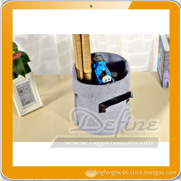 Premium Round Felt Storage Basket Storage Organizer Laundry Basket